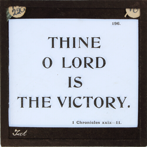 Thine O Lord is the victory