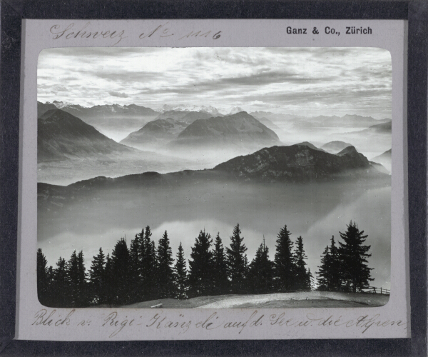 Blick von Rigi-Käng auf der See und die Alpen