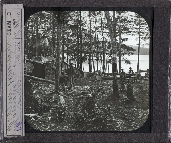 Chasseurs au lac de la Montagne-Bleue – secondary view of slide