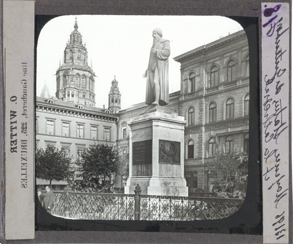 Mayence. Statue de Gutenberg et la Cathédrale – secondary view of slide