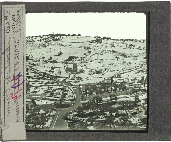 Mont des Oliviers couvert de neige – secondary view of slide