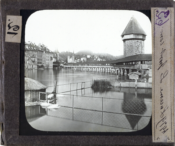 Lucerne. Le pont couvert[?] – secondary view of slide