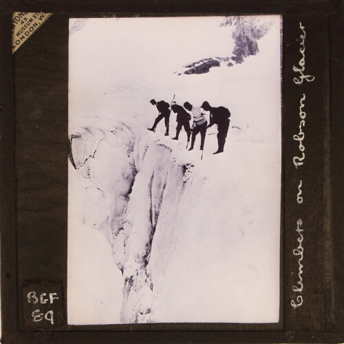 Climbers on Robson Glacier