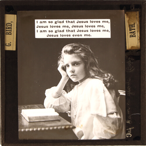 Refrain: I am so glad that Jesus loves me, / Jesus loves me, Jesus loves me,