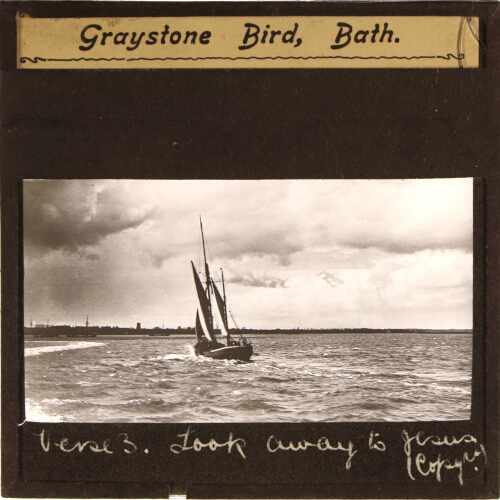 Look away to Jesus, when the skies are fair; / Calm seas have their dangers; mariner, beware!