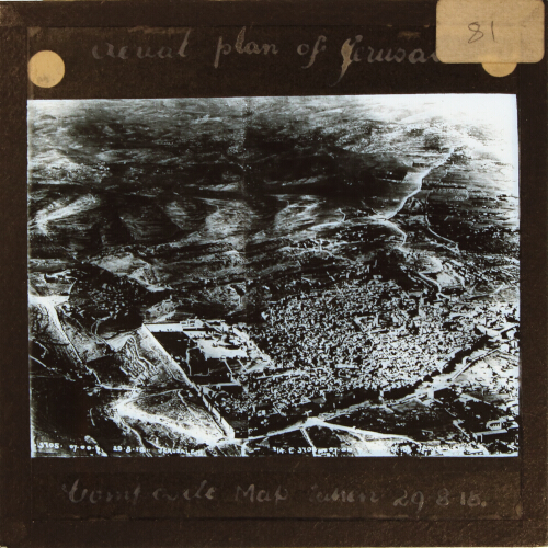 Aerial plan of Jerusalem -- composite map taken 29.8.18