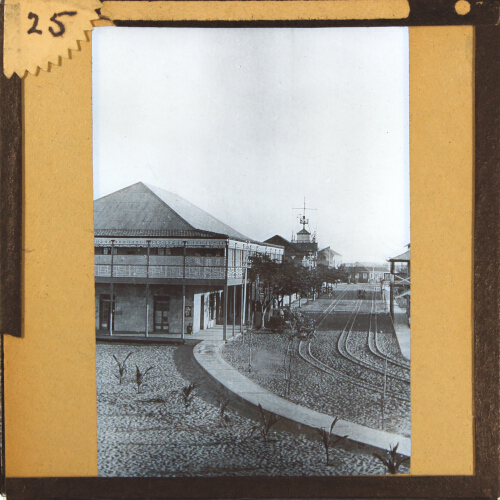 Railway station in unidentified town or city