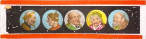 [Portraits of three men and two women]