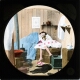 slide image -- She fell asleep, her weary head resting on her mother's pillow