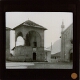 [Building in square of unidentified town or city]