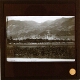 [Town with large church in mountainous landscape]