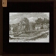 [Rural landscape with cottages and cart on road]
