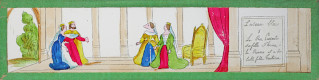Le Roi Presente sa fille Florine à la Reine et a sa belle fille Truitonne