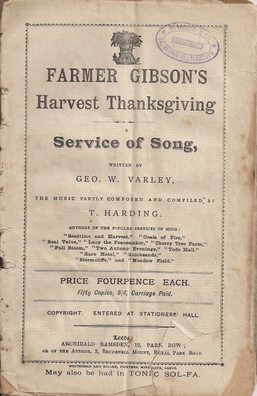 Service of song: Farmer Gibson's harvest thanksgiving