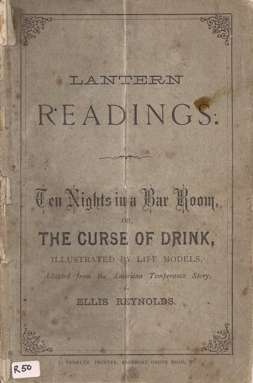 Lantern reading: Arthur and Reynolds, Ten nights in a bar room
