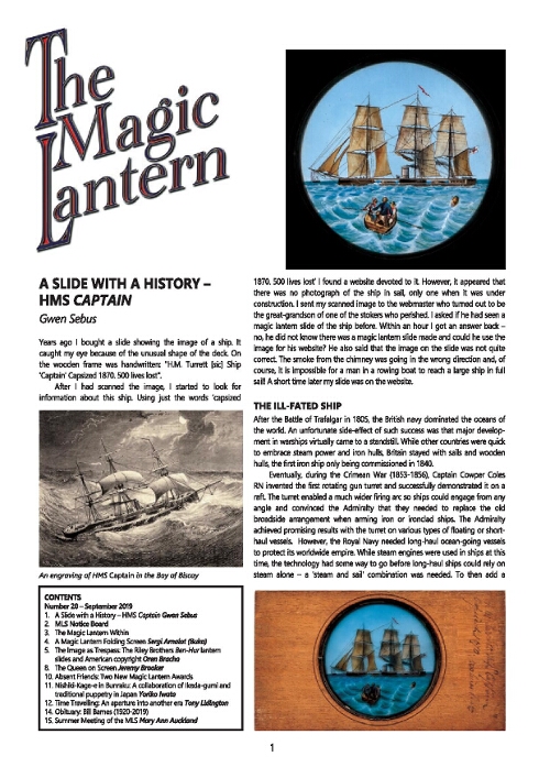 The Magic Lantern number 20, front cover